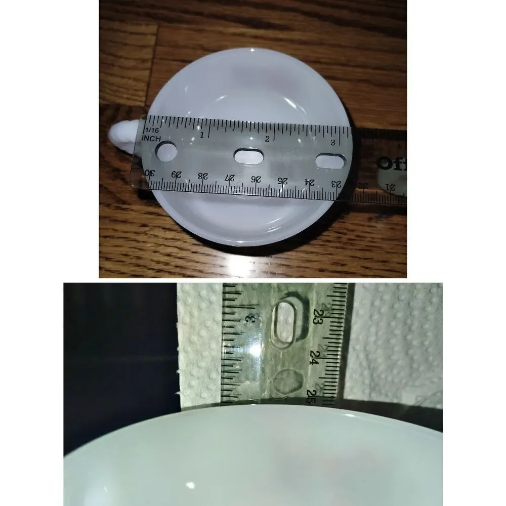 (G2) 2 Federal Glass Company Rosecrest Milk Glass Teacups (Replacements)